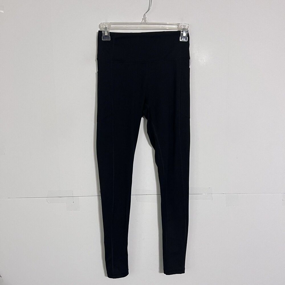 Victorias Secret Womens Yoga Pants Size 4 Jet Black Cotton Blend Leggings